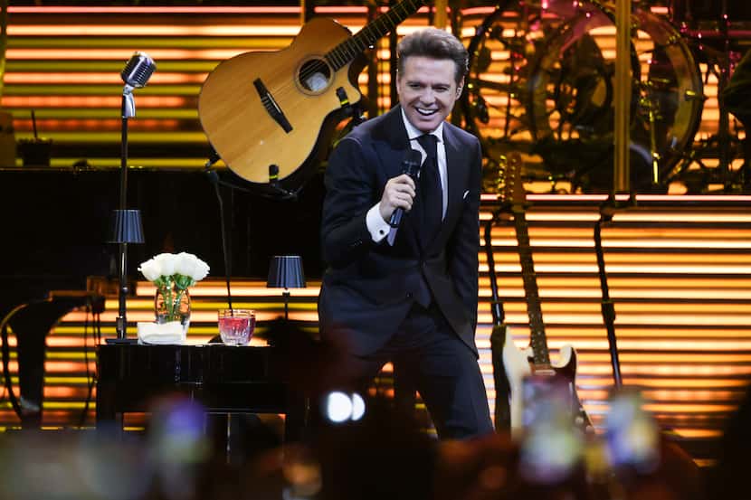 Mexican singer Luis Miguel performs live during his "2023-2024 Tour," Sunday, October 29,...
