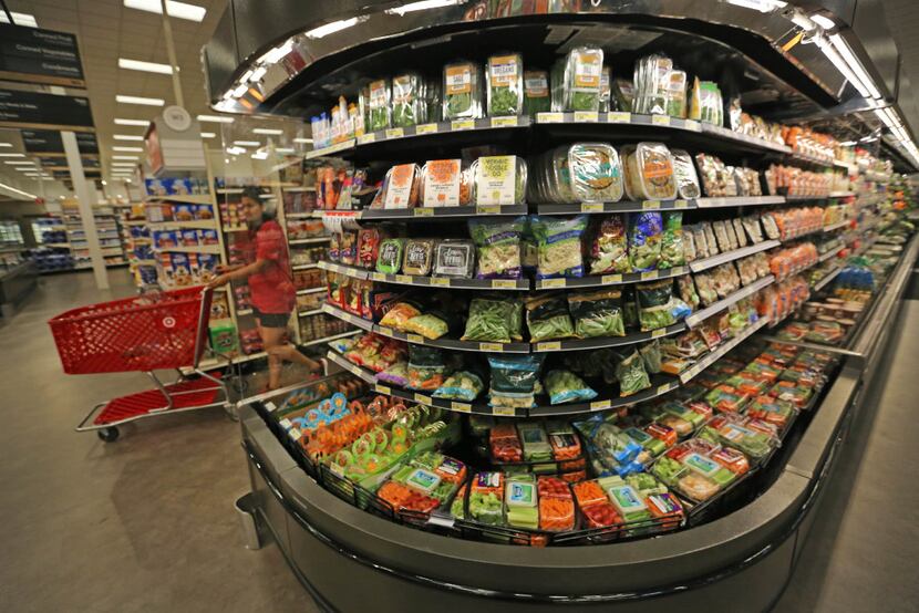 A large variety of vegetarian fare is ready for the consumer at the Target store at Coit and...