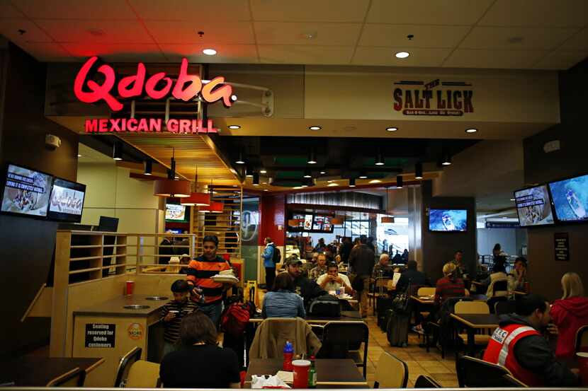 Qdoba Mexican Grill and The Salt Lick locations at Terminal A Thursday, January 2, 2014 at...