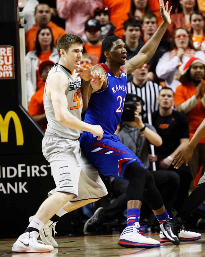 Mason Cox walked on to the Oklahoma State basketball team during his junior year. Here he is...