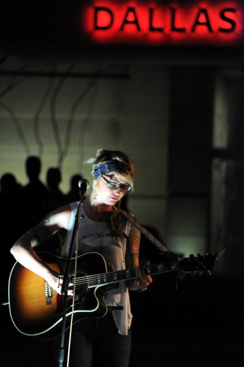 Local Dallas musician Madison King played a late-night set at the annual Spring Block Party...