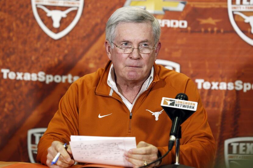 Mack Brown announces that he is stepping down as head football coach at Texas on Sunday,...