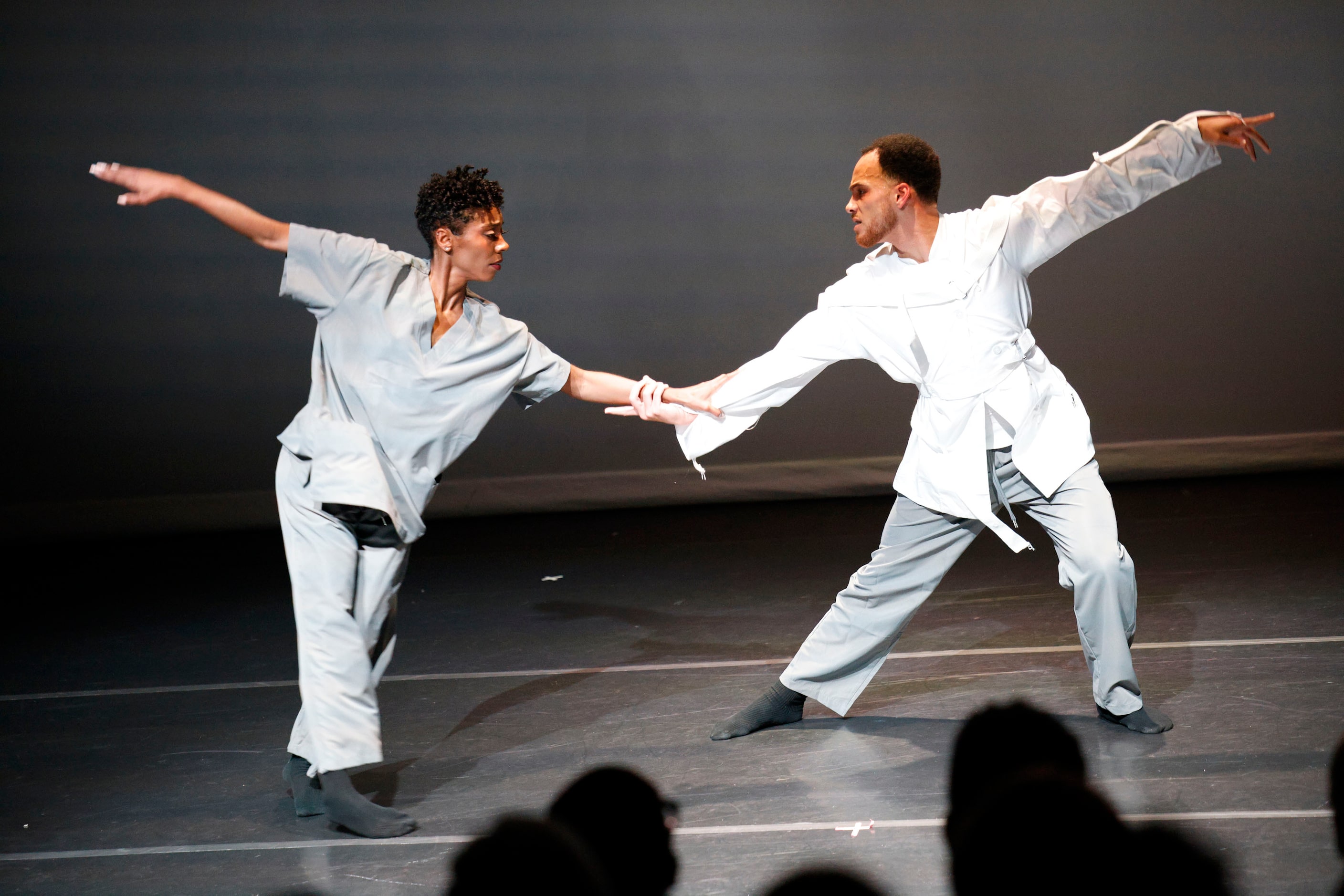 Former Dallas Black Dance Theatre dancers Dominiq Luckie and Sierra Noelle Jones perform “...