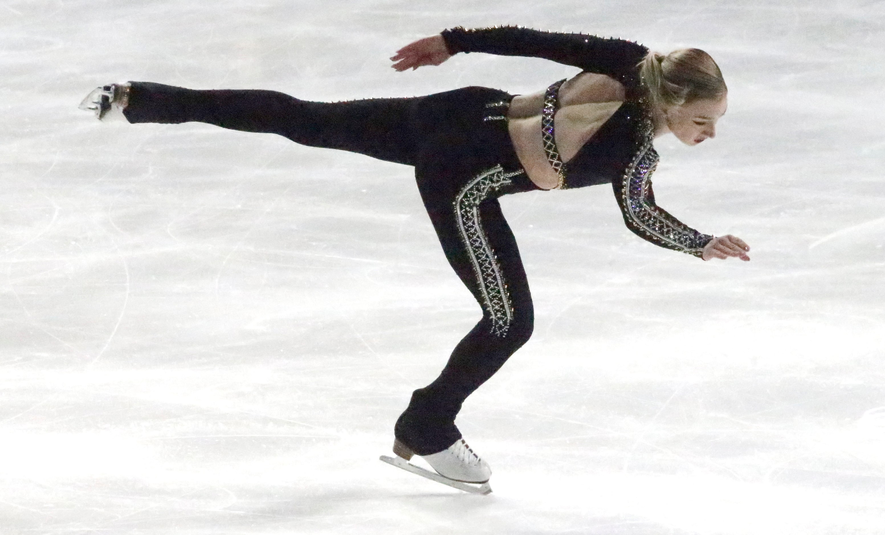 Plano resident Amber Glenn performs in the Women's Short Program representing the USA during...