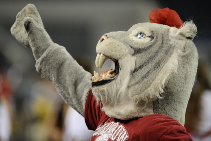 The Woodrow Wilson Wildcat cheers in the first half during a Class 4A, Division II high...
