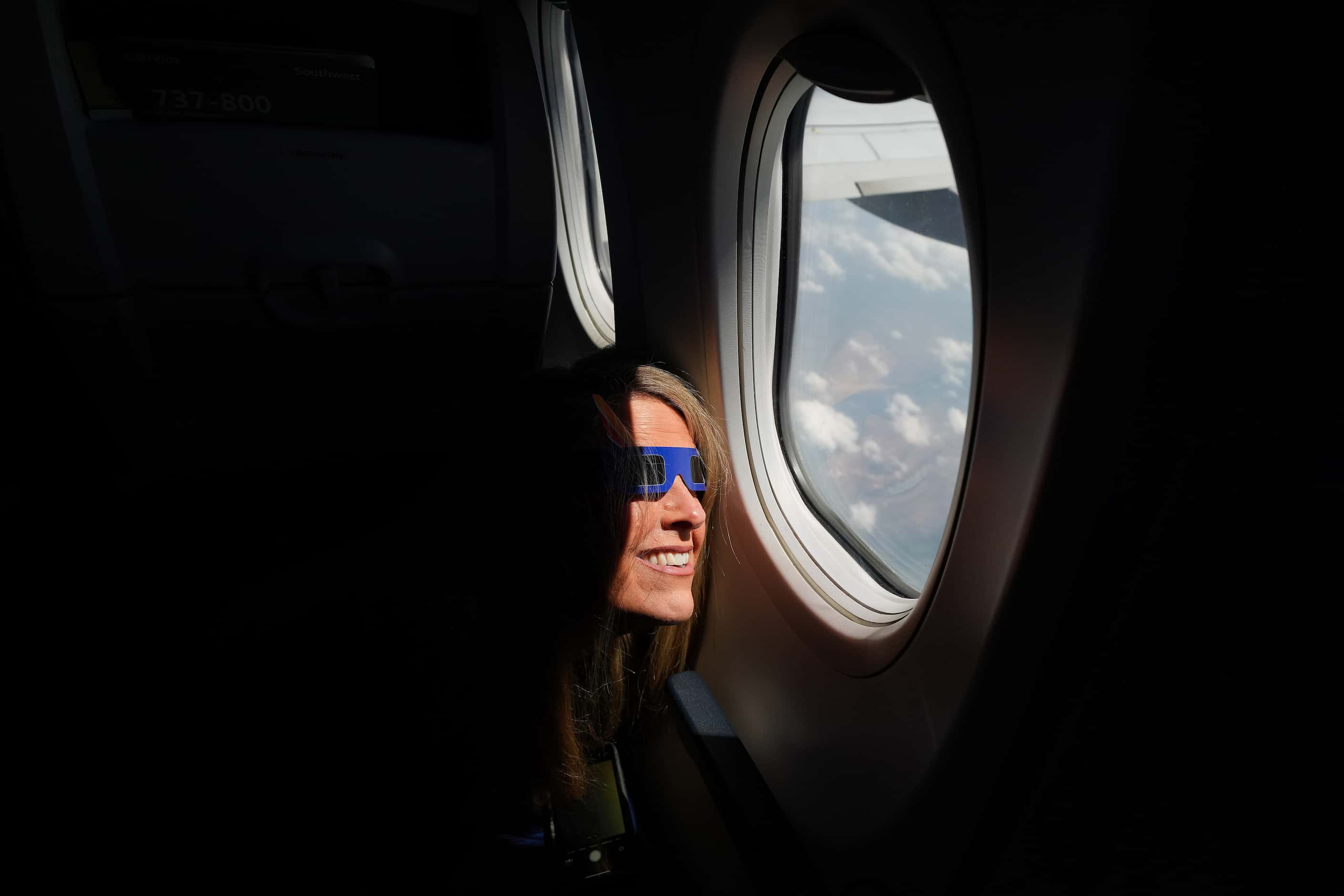 Julia Melle, Southwest Airlines director of brand and content, views the early stages of a...