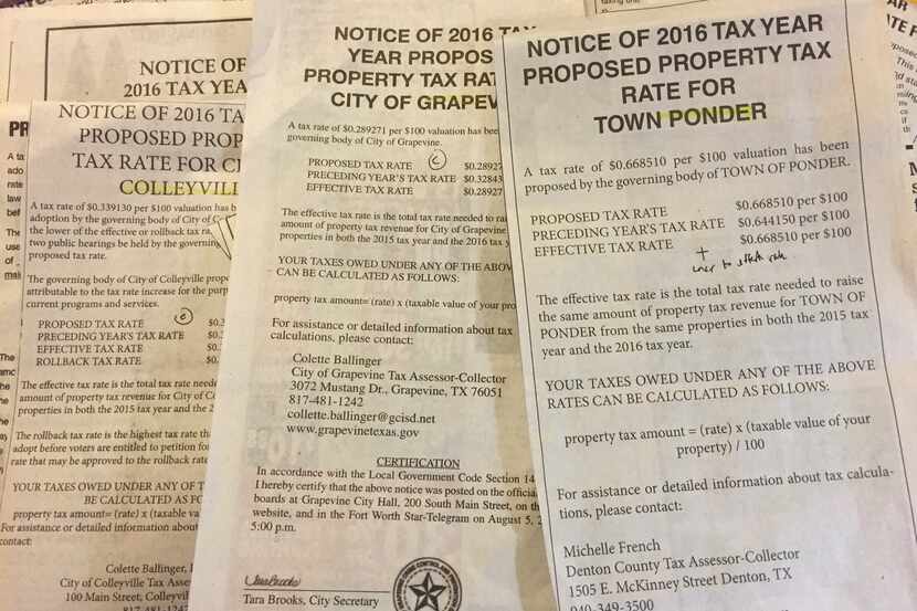 Public notices from cities, counties, school districts and other taxing entities announcing...