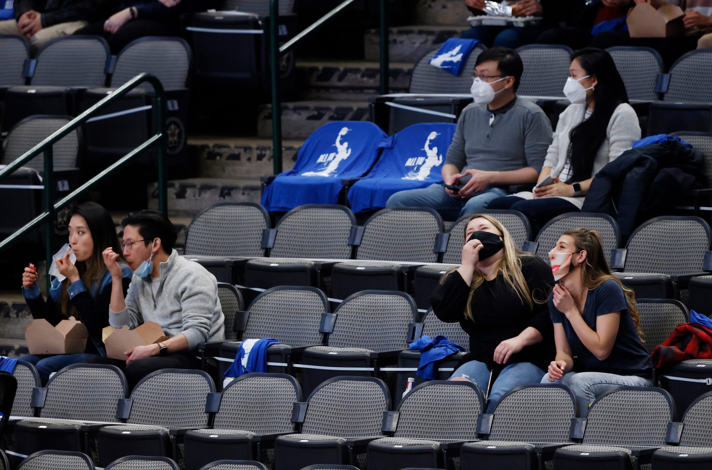 Dallas Mavericks fans in attendance in a game between the Dallas Mavericks and Minnesota...