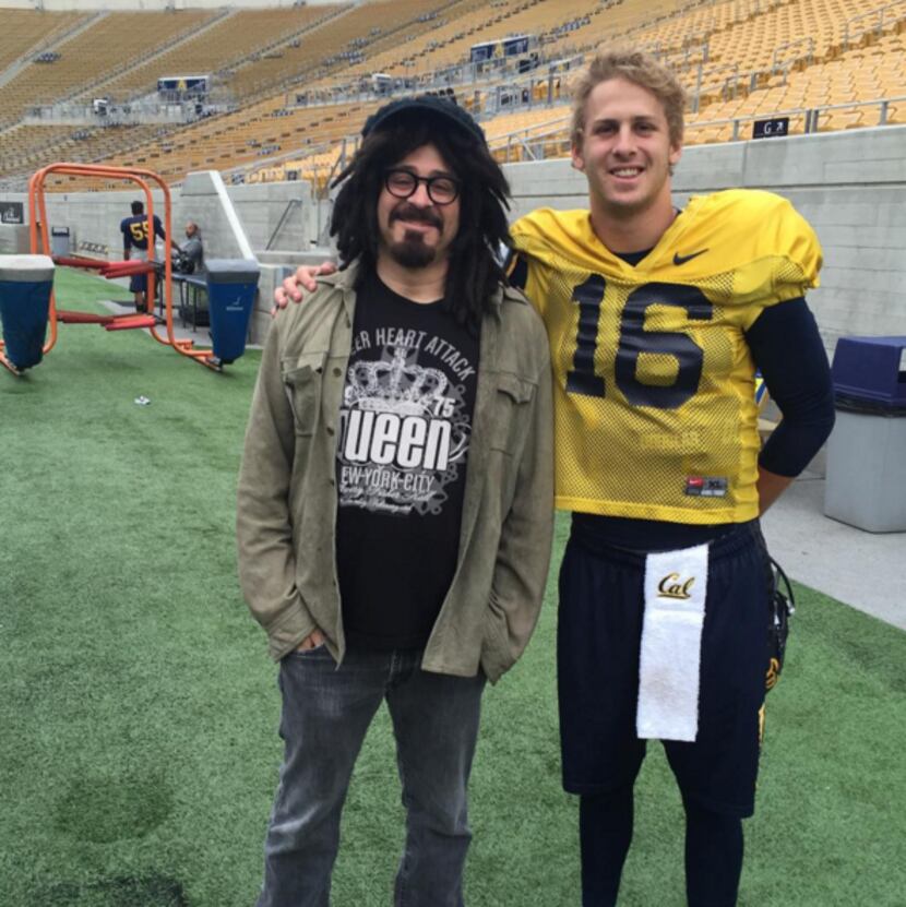 Goff with Counting Crows lead singer Adam Duritz (Photo from Goff's Instagram page)