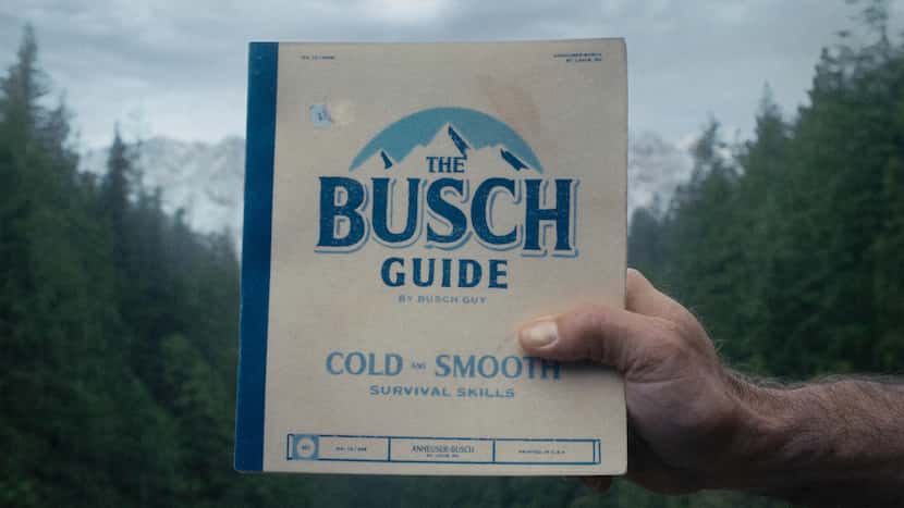 Outdoor survival in Busch Light's Super Bowl ad.
