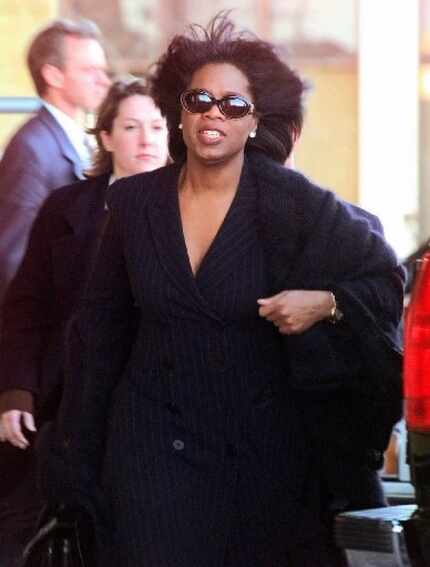 Oprah Winfrey leaves the federal courthouse after the jury was dismissed for the day in...