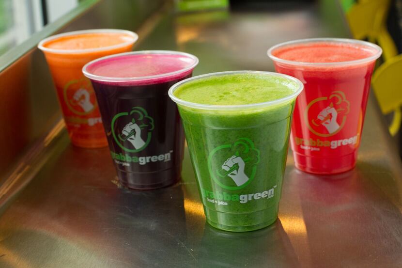 Grabbagreen, which will be opening in Dallas this fall, sells smoothies and fresh juice. 