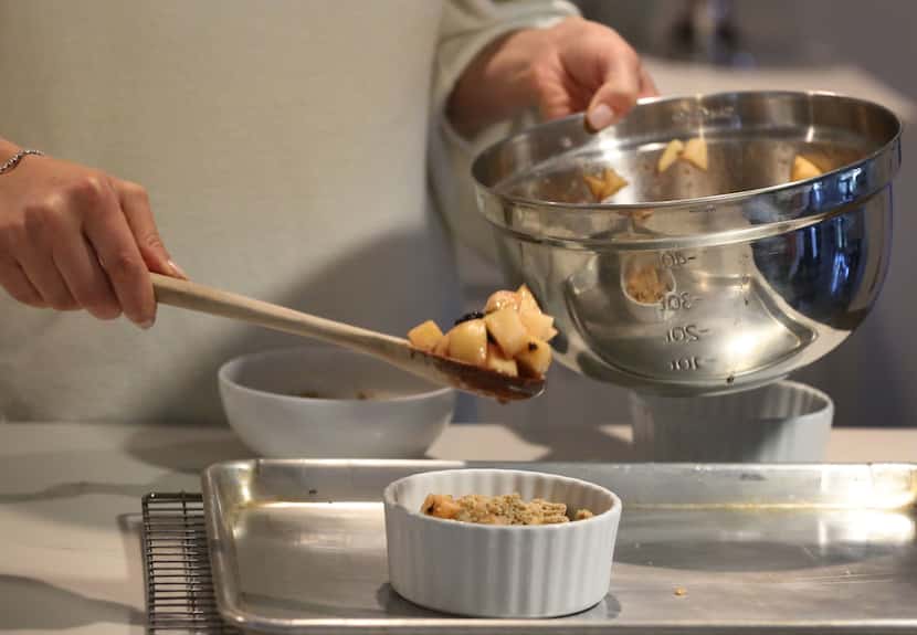 Pastry chef Kristen Massad makes desserts at her home in Dallas.
