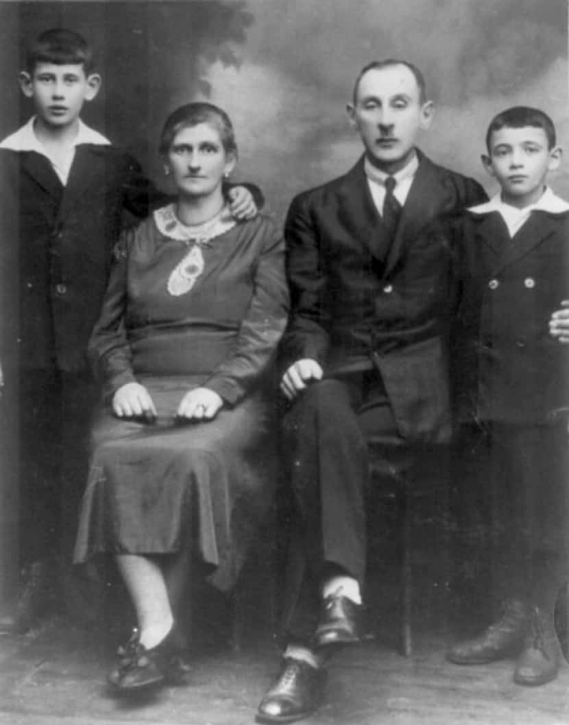 Holocaust survivor Jack Repp (far right) with his family before the Nazis invaded Poland in...