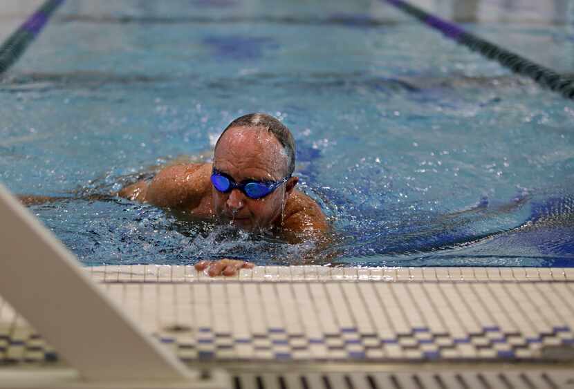 Peter Goodspeed, 70, began swimming with a group, the Plano Wetcats, to improve his fitness....