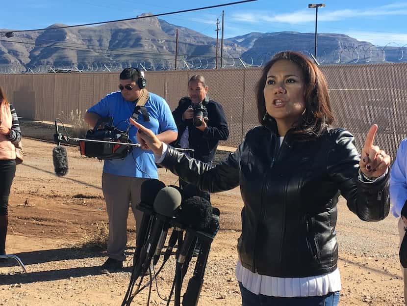 U.S. Rep Veronica Escobar of El Paso says a wall is a solution in search of a problem,...
