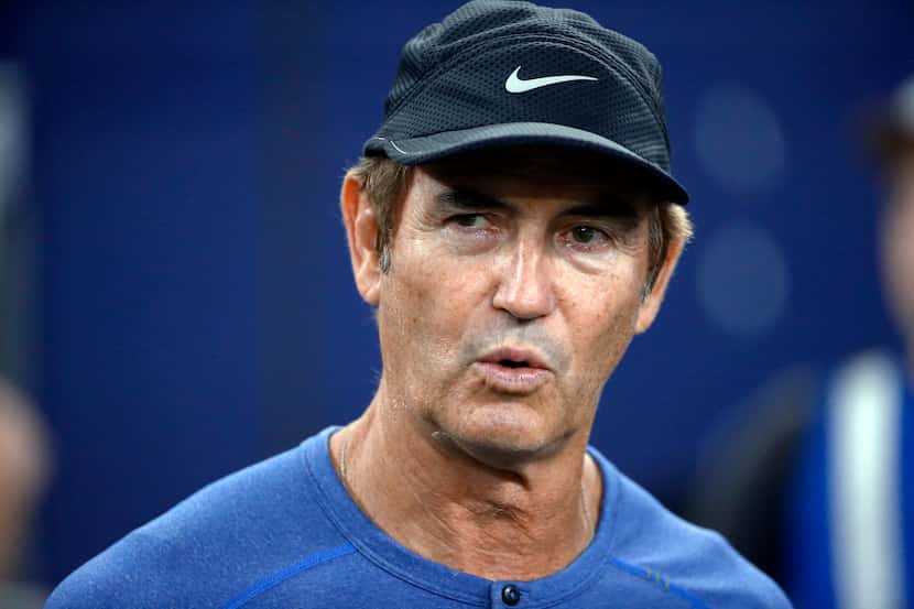 Former Baylor football coach Art Briles watches the Dallas Cowboys and the Chicago Bears...