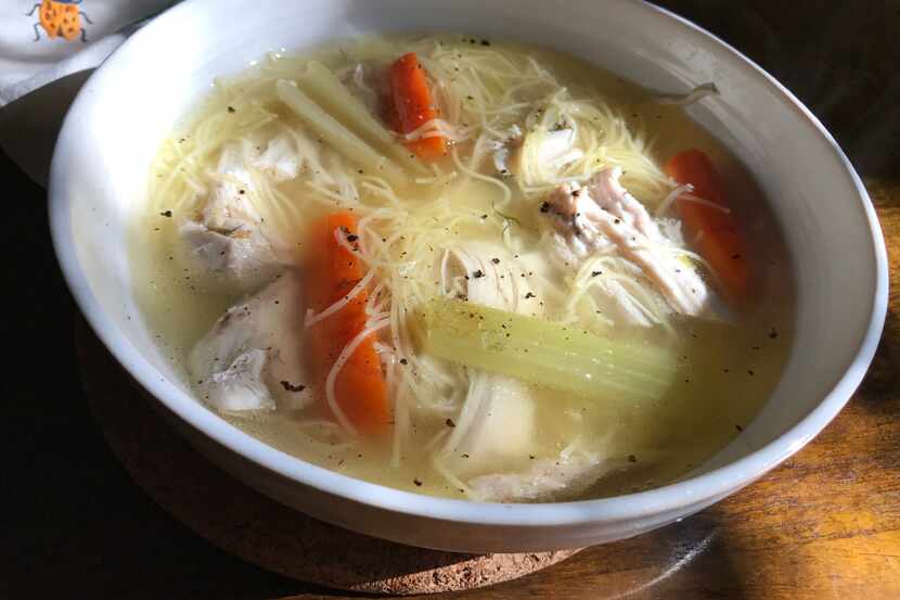 Ah, what better than dining critic Leslie Brenner's chicken soup?