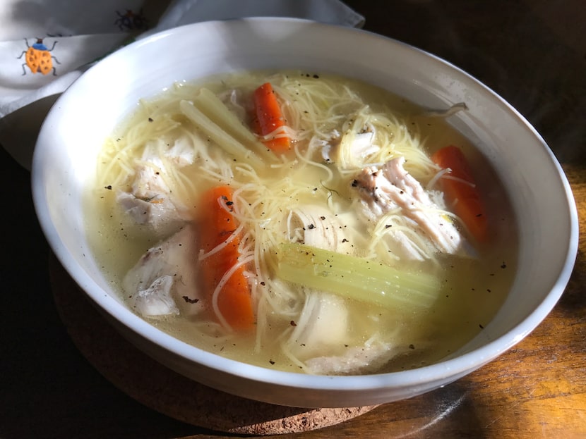 Ah, what better than dining critic Leslie Brenner's chicken soup?