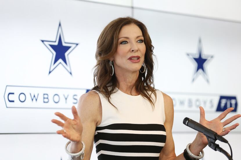 Dallas Cowboys executive vice president Charlotte Jones Anderson speaks in a press...
