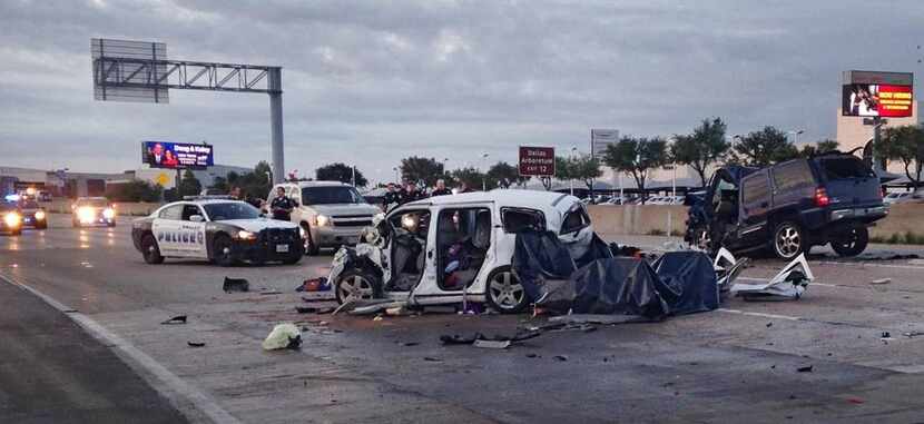 
Just two minutes before Crystal Nuncio’s Chevy HHR station wagon was hit on westbound...
