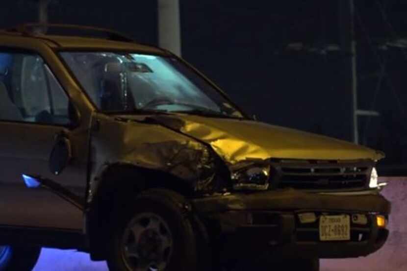 El Nissan Pathfinder involucrado en el atropellamiento. Hubo dos heridos a causa de un...