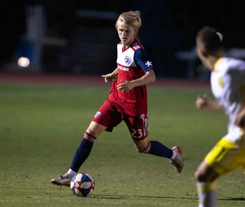 DALLAS, TX - JUNE 19: Thomas Roberts in action during the Lamar Hunt U.S. Open Cup round of...