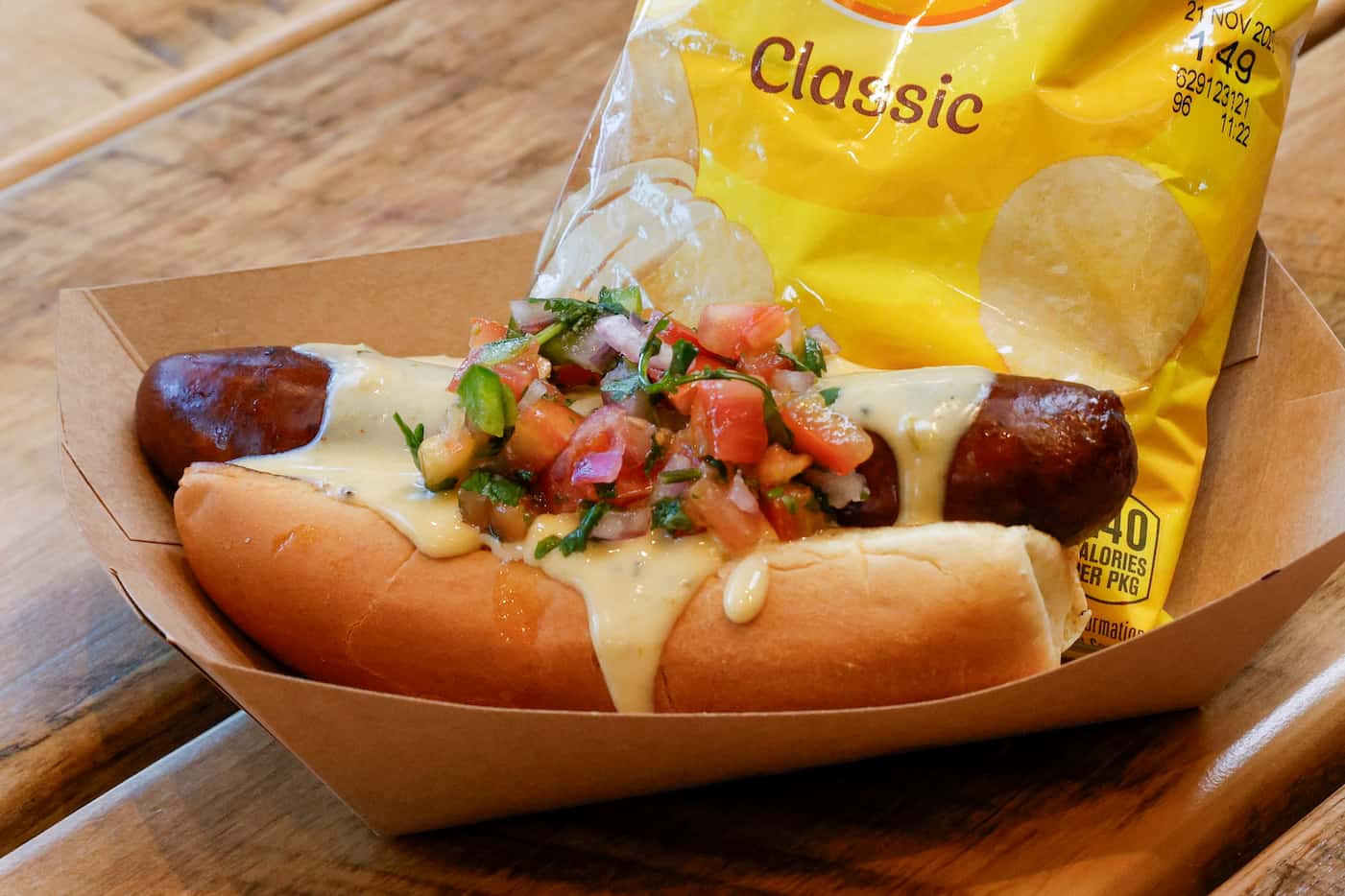 The Texas Rangers' new Oaxaca Dawwg comes from Hurtado Barbecue. It will be available at the...