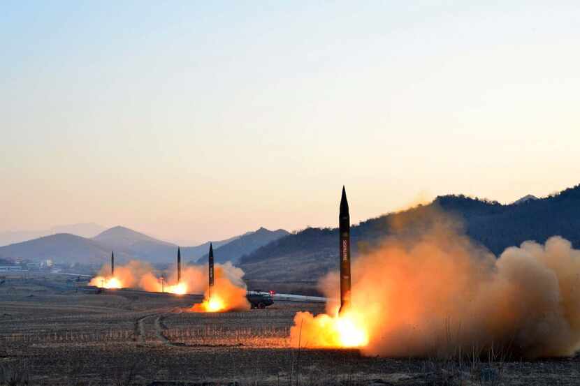 TOPSHOT - This undated picture released by North Korea's Korean Central News Agency (KCNA)...