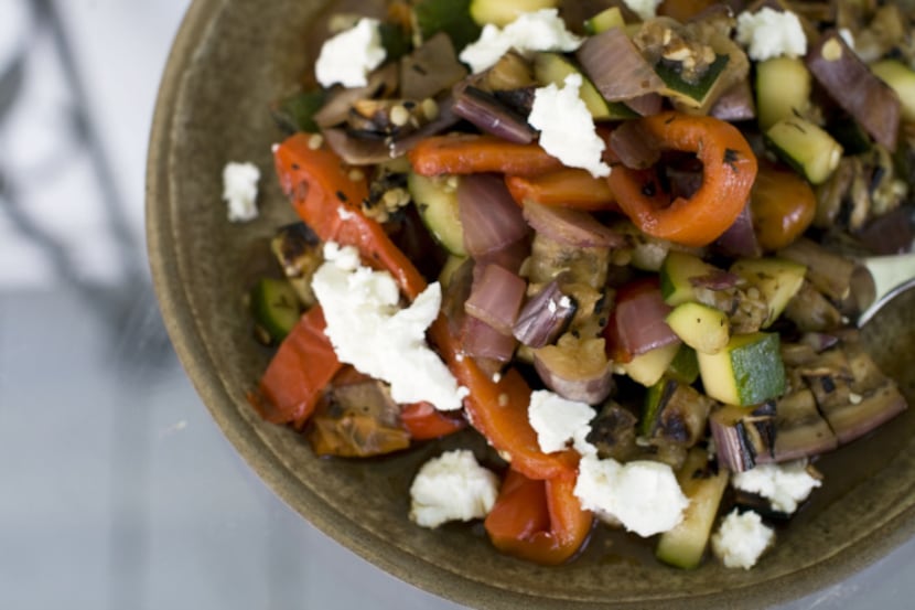 The ingredients for ratatouille are also a natural for a salad, and so much the better when...