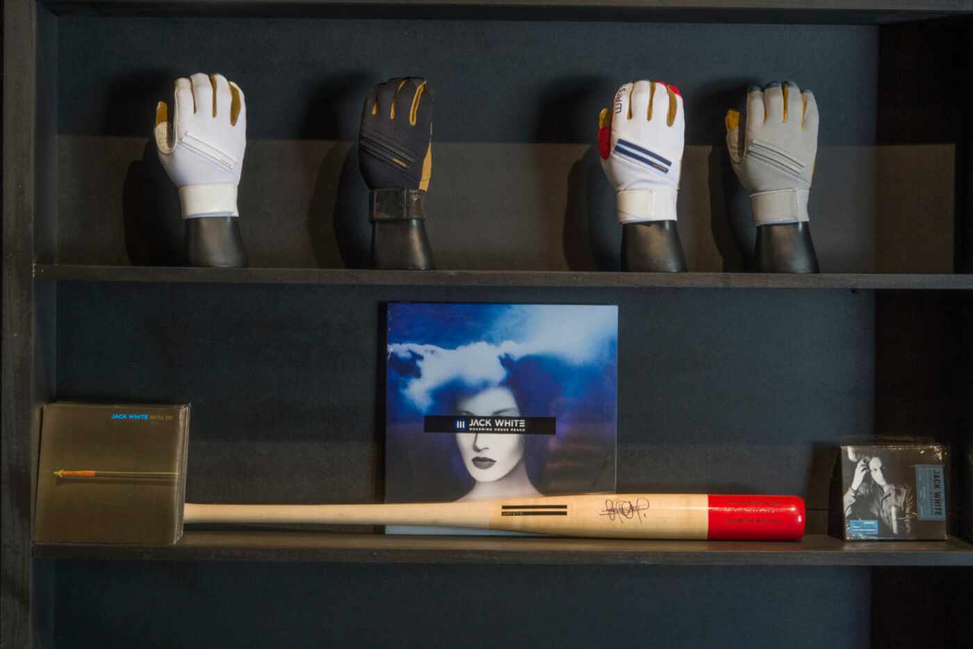 Jack White's music is available, as is the Elvis Andrus bat, at Warstic.  Shot on April 23,...