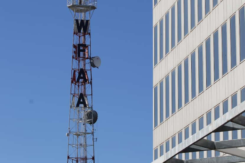  The WFAA tower in downtown Dallas on Feb, 21, 2017. 
