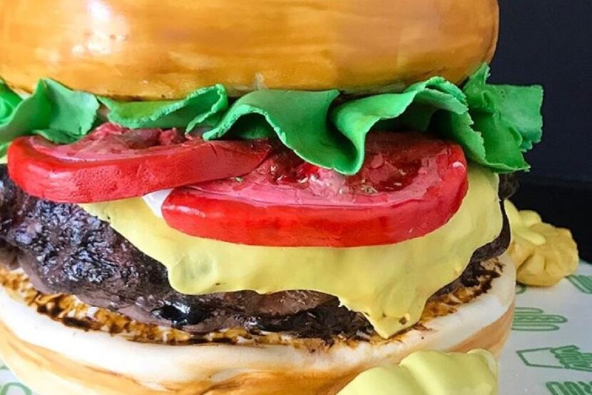 Take a bite out of this hamburger cake by Samantha Cade, a Dallas-based home baker who...