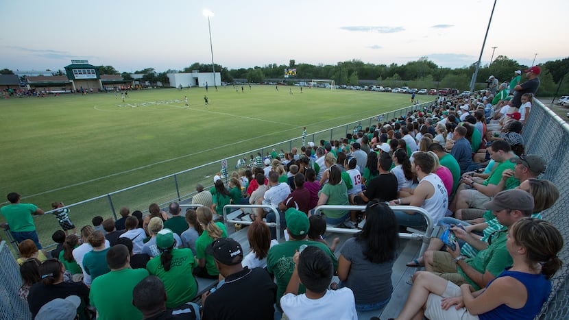 Denton, TX - SEPTEMBER 7: University of North Texas soccer crowd photo at Mean Green Village...