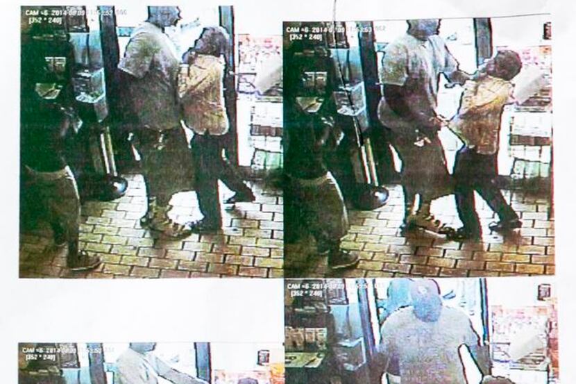 
Police in Ferguson, Mo., say security camera video shows Michael Brown in a convenience...