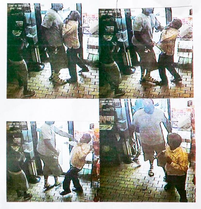 
Police in Ferguson, Mo., say security camera video shows Michael Brown in a convenience...