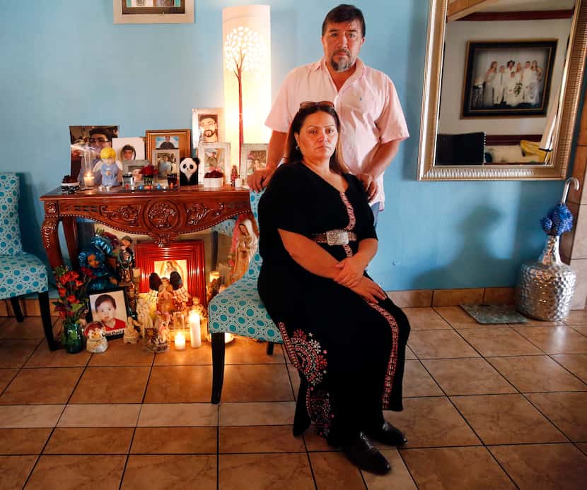The parents of 14-year-old John Zuniga, Osvaldo and Graciela Zuniga, created a memorial to...