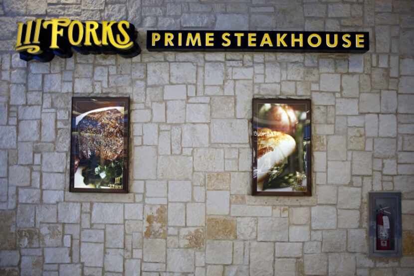 Exterior of III Forks Steakhouse and Seafood in Terminal D. 