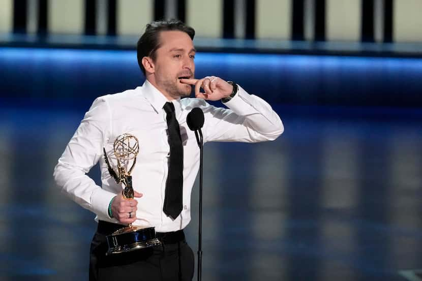 Kieran Culkin recibe el premio a mejor actor de drama por "Succession" en la 75a edición de...