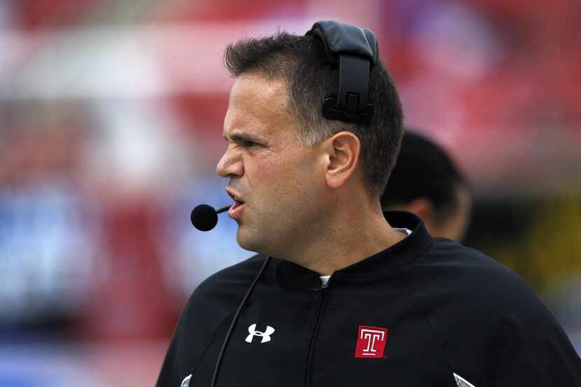 Temple head coach Matt Rhule during a game between Temple University and Southern Methodist...