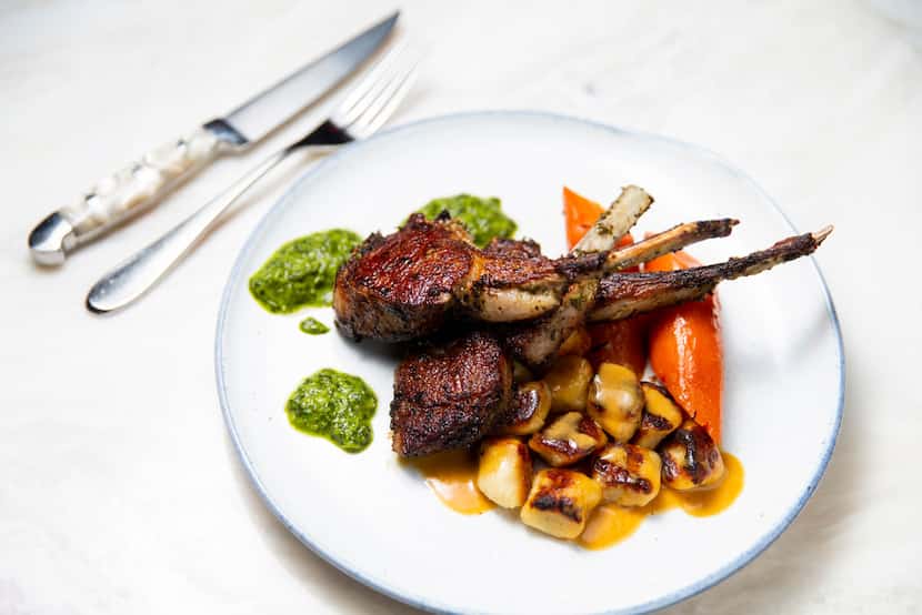 Lamp Chops with carrots and truffle-ricotta gnocchi