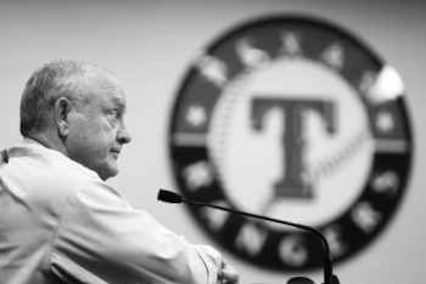  Texas Rangers president Nolan Ryan spoke with the media at Rangers Ballpark in Arlington on...