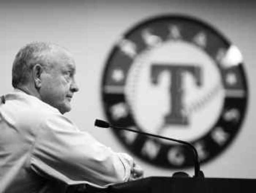  Texas Rangers president Nolan Ryan spoke with the media at Rangers Ballpark in Arlington on...