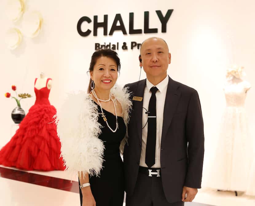 Ann Kang, left, and James Kang owners of Chally Bridal & Prom. 