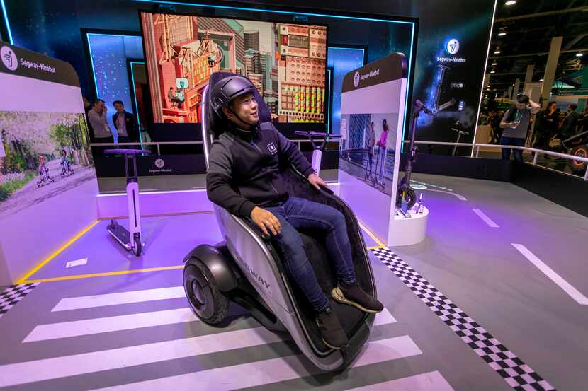 The Segway S-Pod is shown on opening day of the 2020 Consumer Electronics Show  in Las...