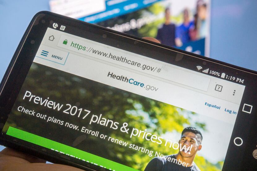The Healthcare.gov website is shown on Tuesday, Oct. 25, 2016. Signups for healthcare have...
