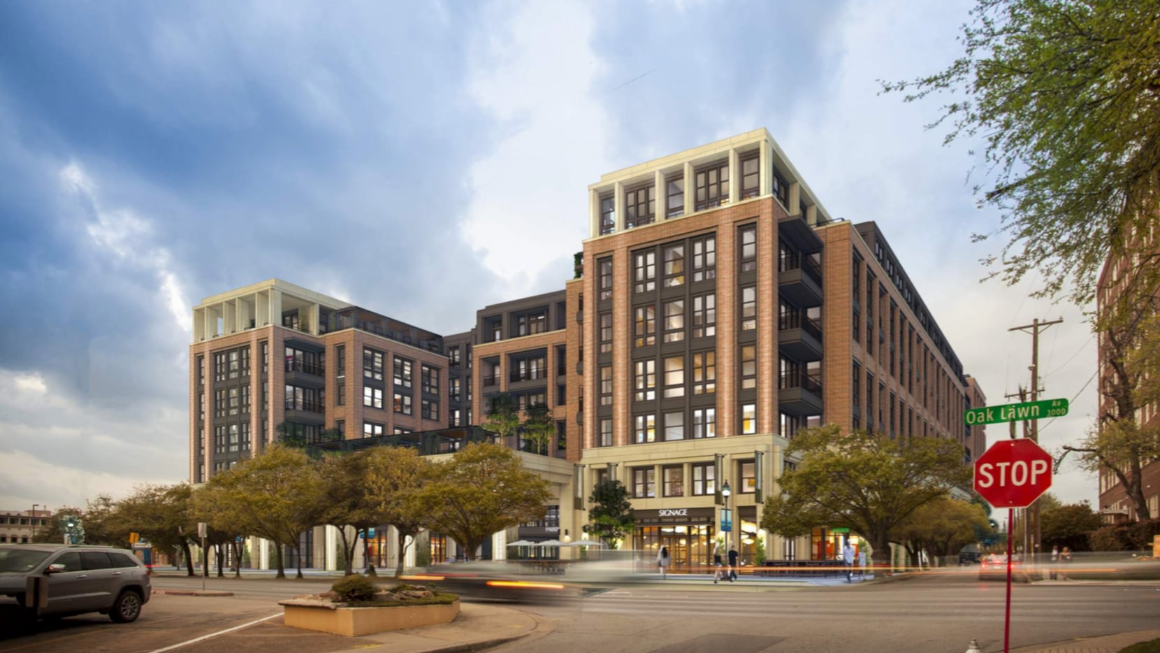 The retail and residential building is planned on Oak Lawn Avenue.