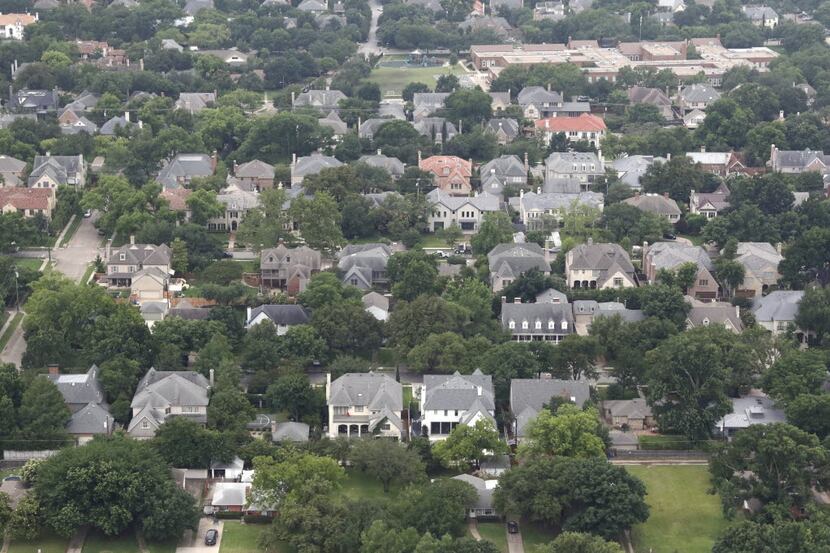
Home values have spiked across Dallas County like this neighborhood near University Park....