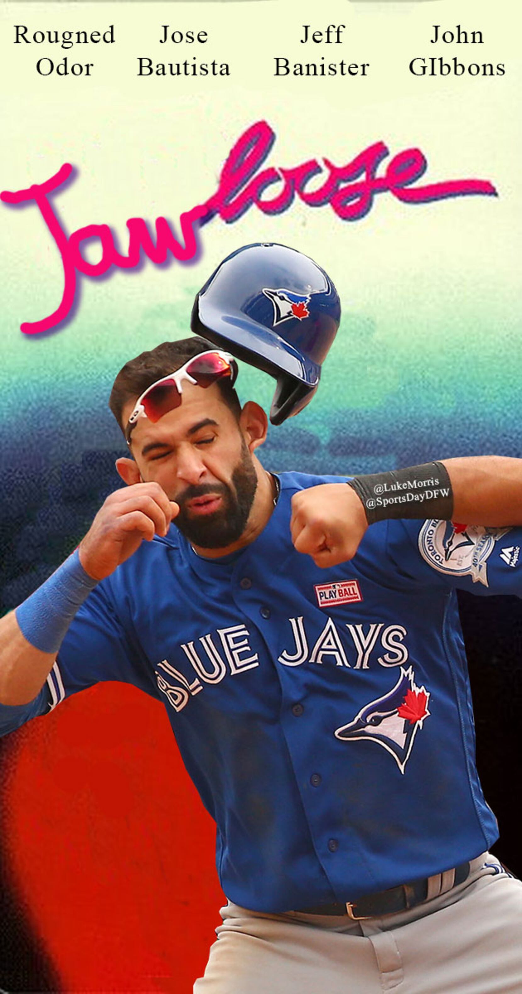 sports mlb odor punch texas rangers jose bautista toronto blue jays fight  whoah gif gifs - Find and share funny GIFs on GIFsme