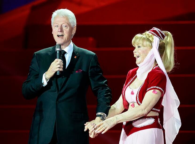 President Bill Clinton and Barbara Eden in 2013.
